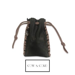 Bespoke Bohemian Black Leather Medicine Bag